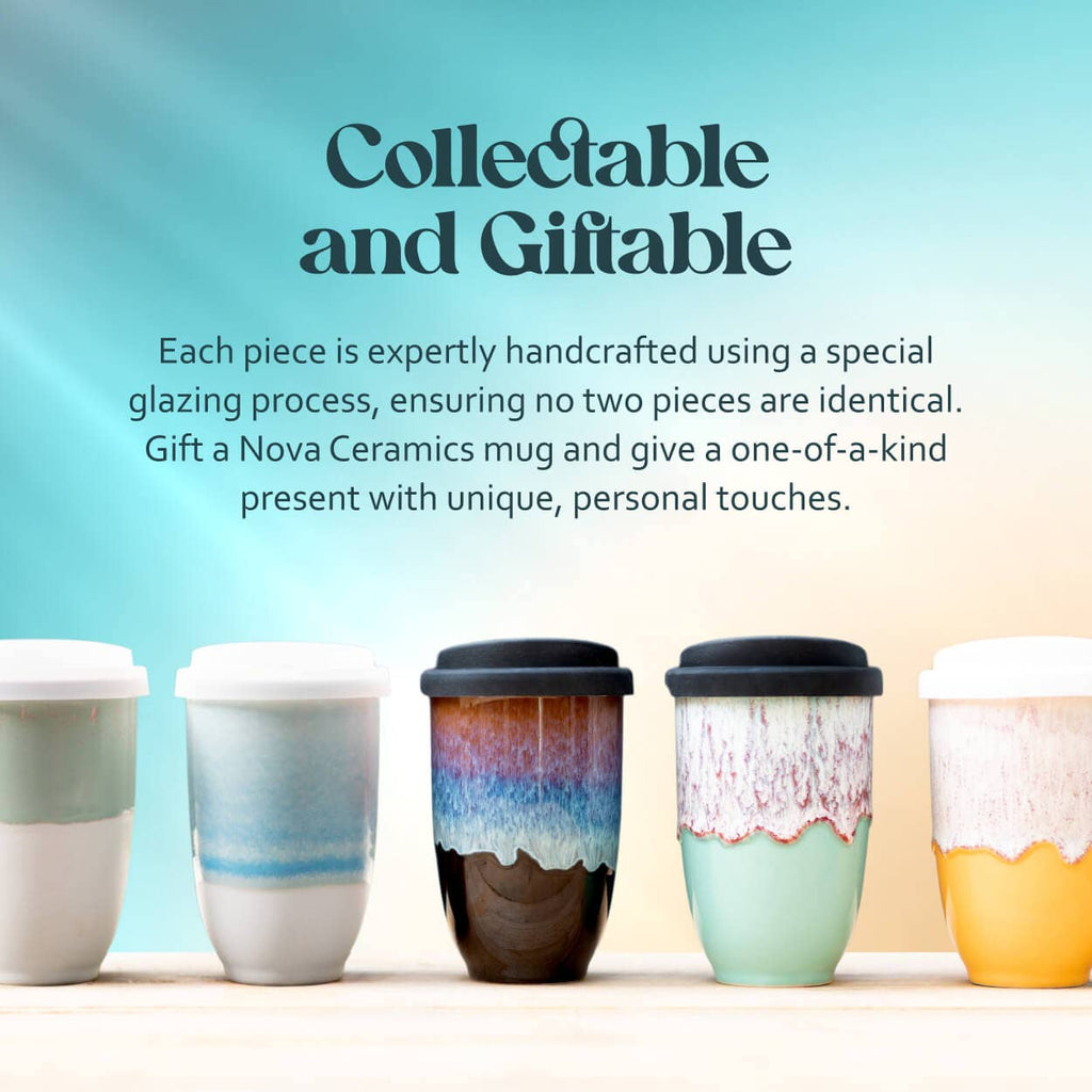 Lemon Ceramic Travel Cup 12oz | Reusable Coffee Cup