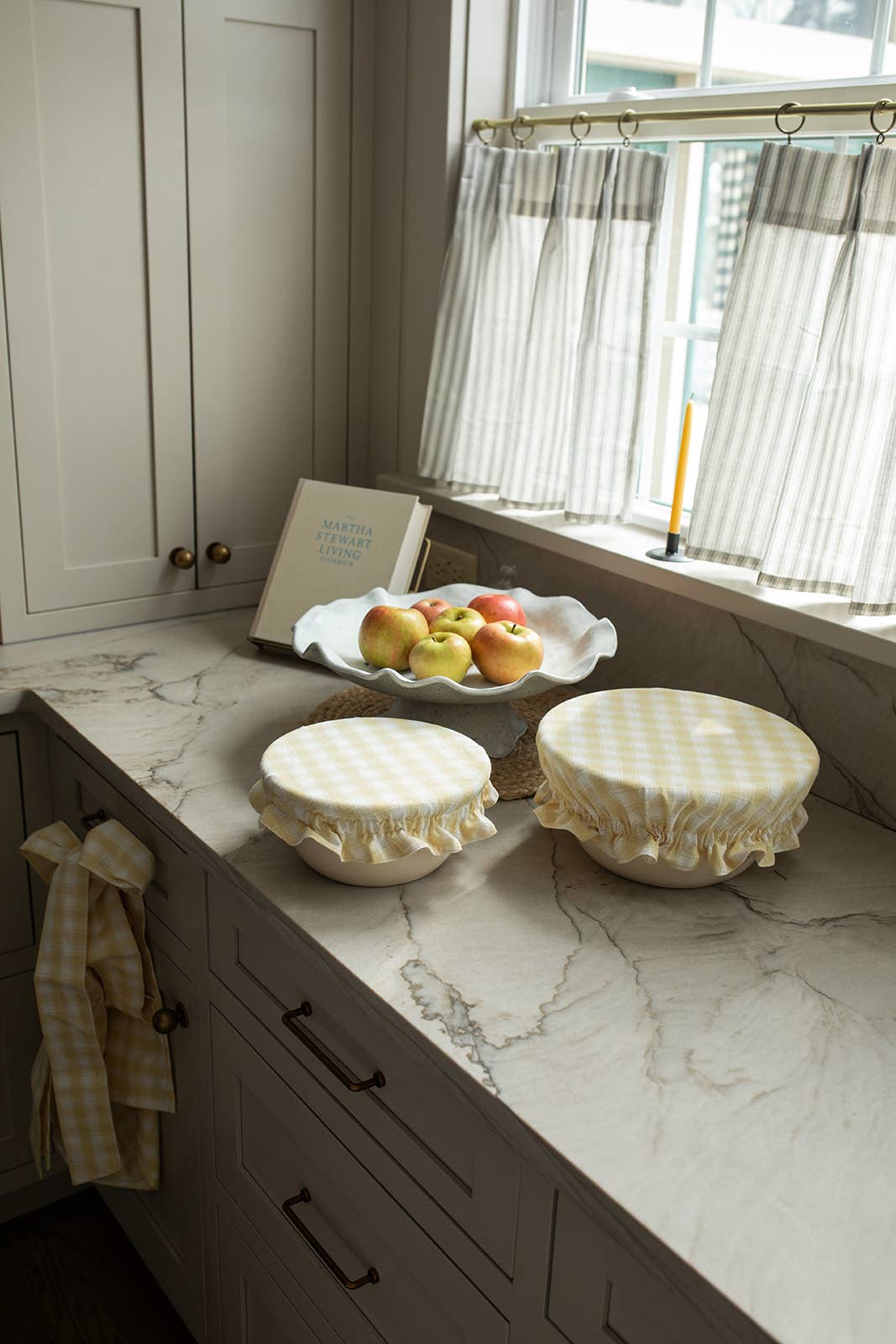 Gingham Reversible Bowl Cover | Reusable Fabric