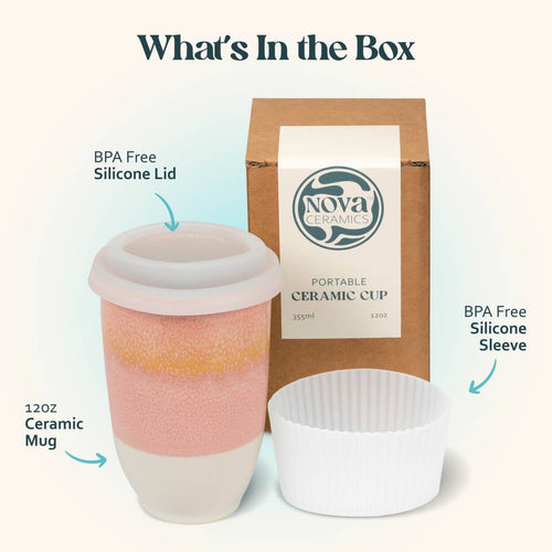 Afterglow 12oz Ceramic Travel Mug – Reusable