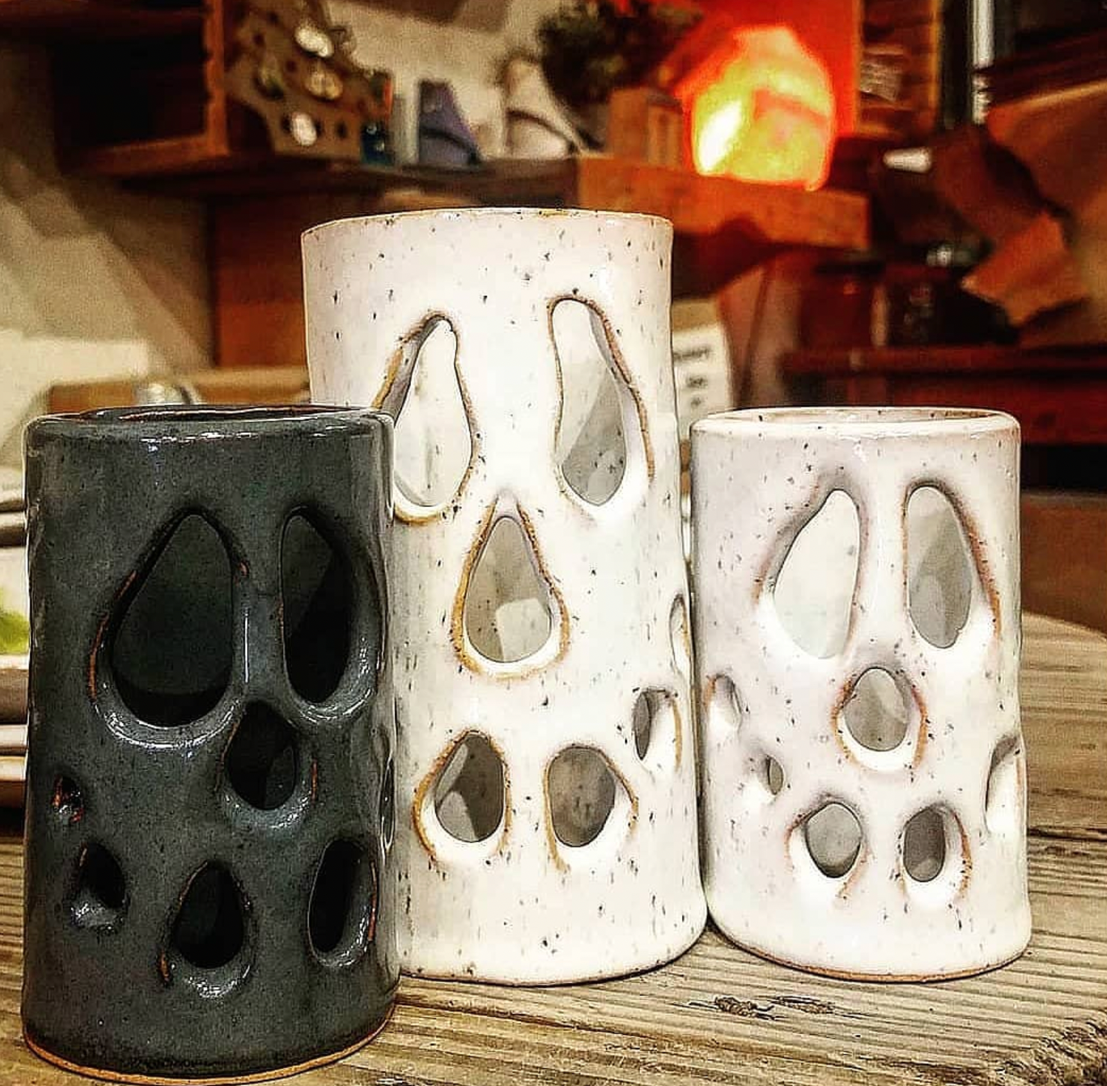 Halloween Ghost Luminary / Fall Candle / Handmade Fall Decor