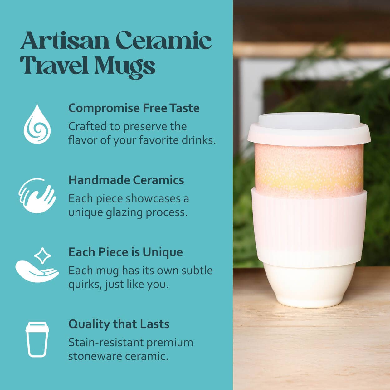 Afterglow 12oz Ceramic Travel Mug – Reusable