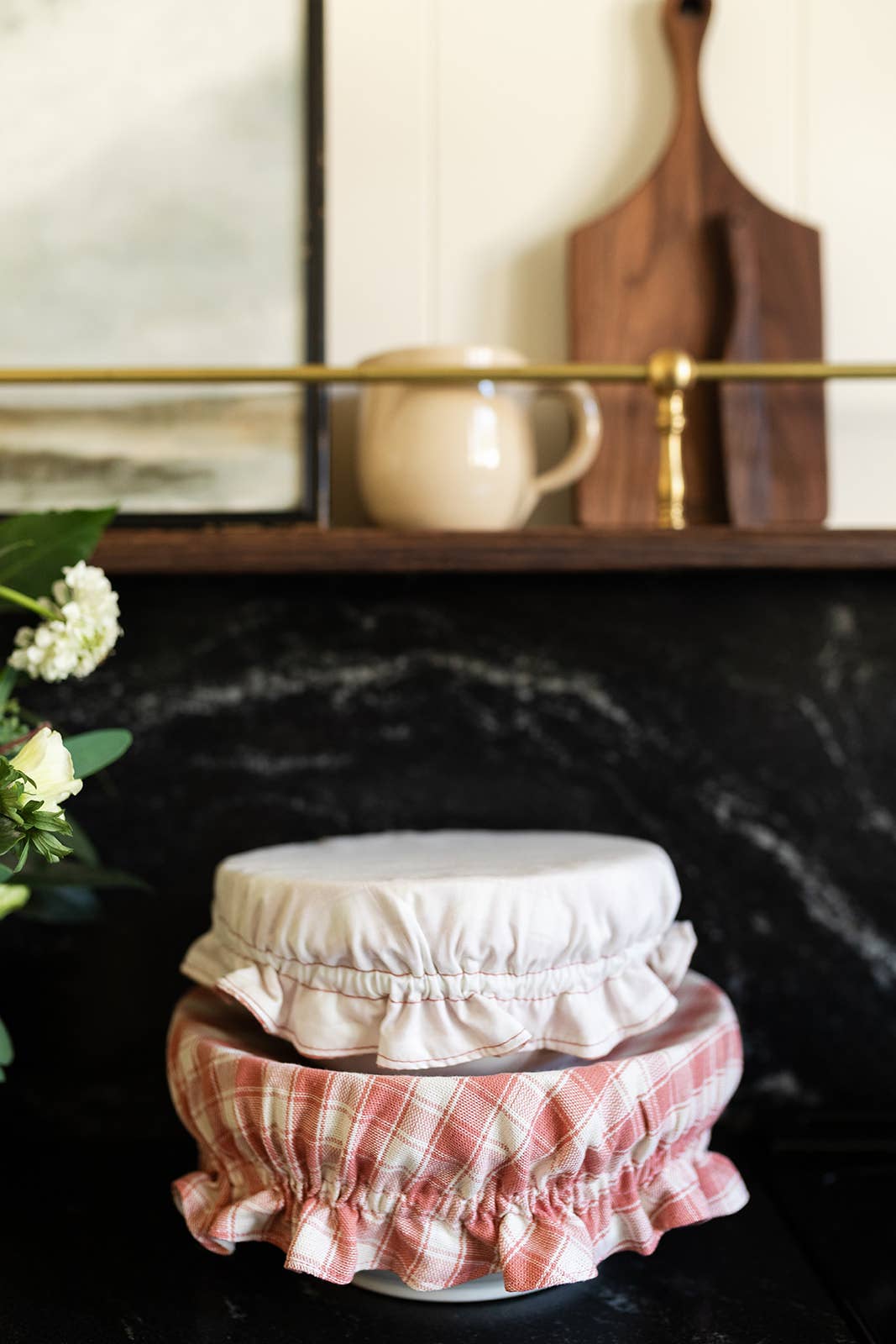 Gingham Reversible Bowl Cover | Reusable Fabric