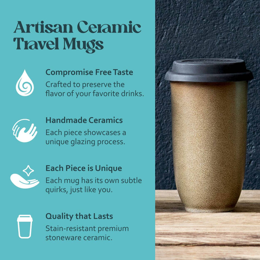 Mantle Ceramic Travel Cup 16oz | Reusable Coffee Cup